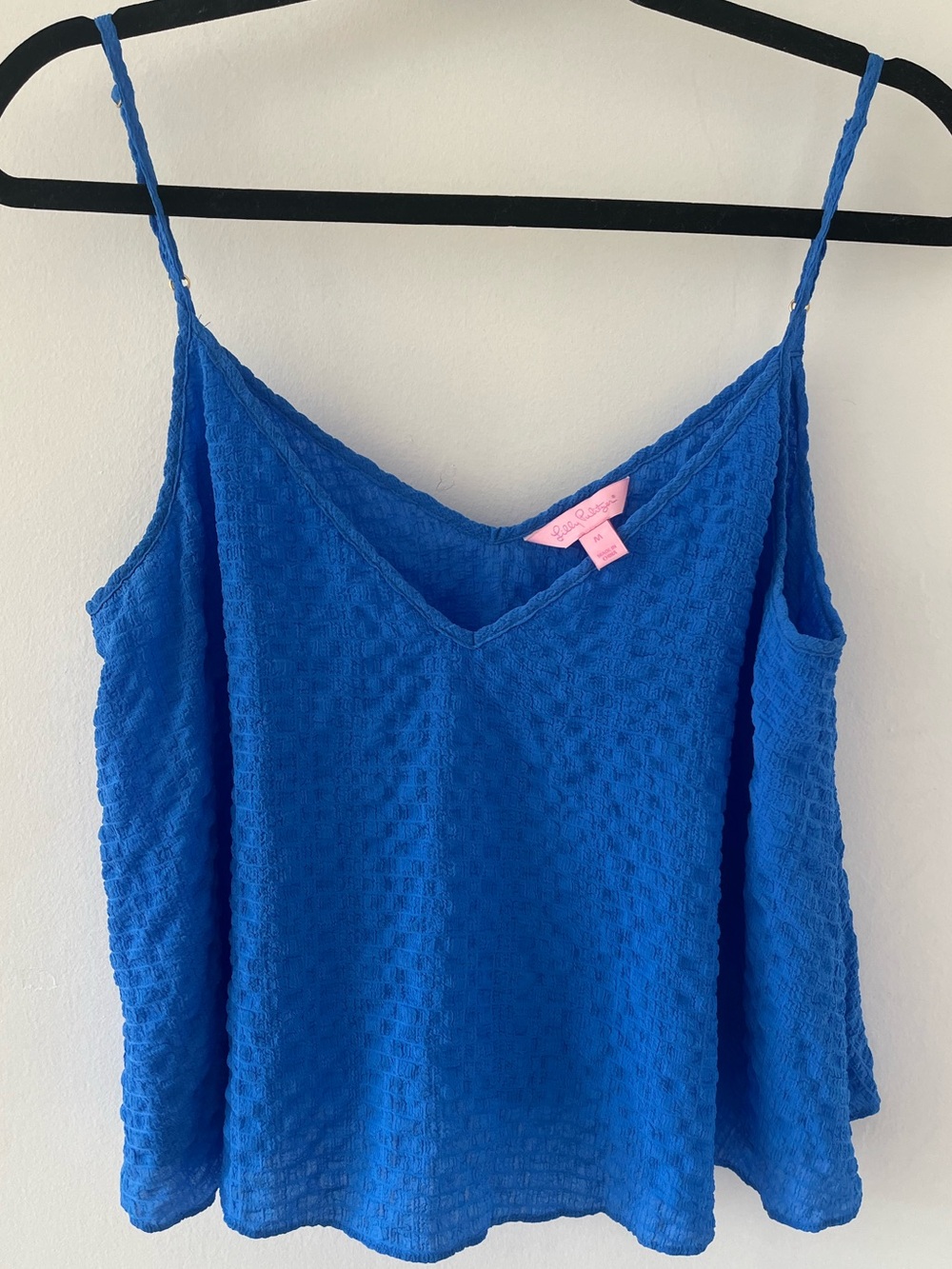 Lilly Pulitzer Bright Blue Textured Spaghetti-Strap Camisole